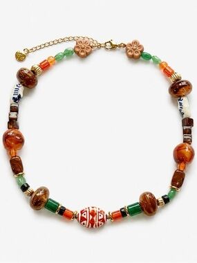 NEW✨ Mayamar Mixed Stone Amber Resin Beaded Necklace